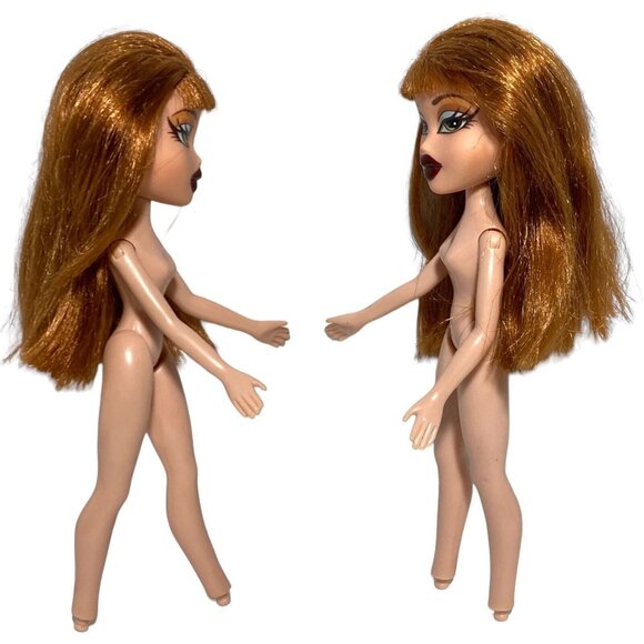 Bratz Meygan Xpress It 2002 Green Eyes Burgundy Lips Nude Doll Only MGA - Picture 8 of 12